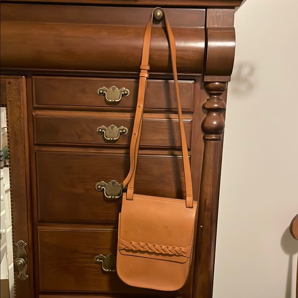Tan Leather Crossbody Bag
